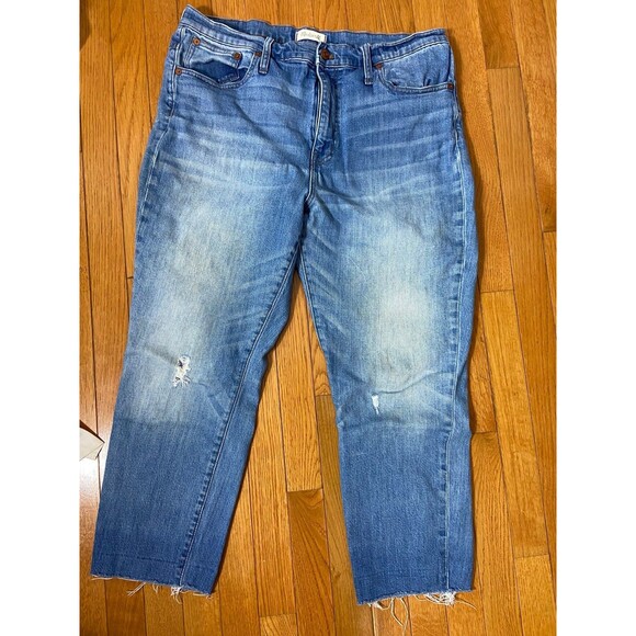 Madewell The High-Rise Slim Boyjeans: Raw Hem 32 - Picture 4 of 7